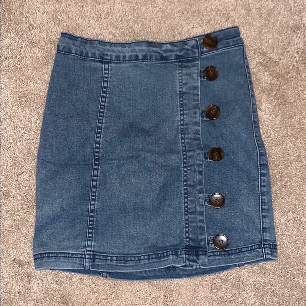 Jean mini skirt